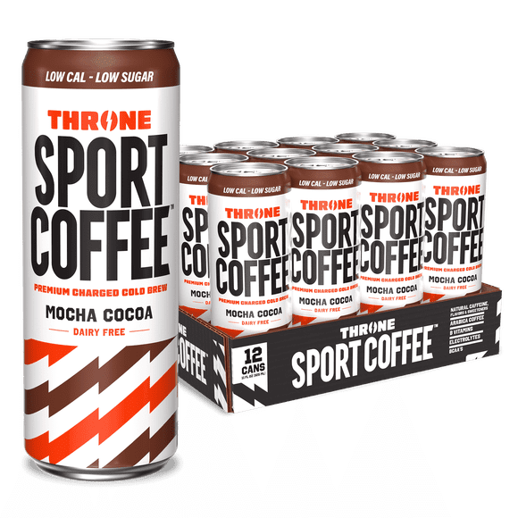Throne Sport Coffee Cold Brew Coffee Drink Mocha, 12 Count, 11 fl oz