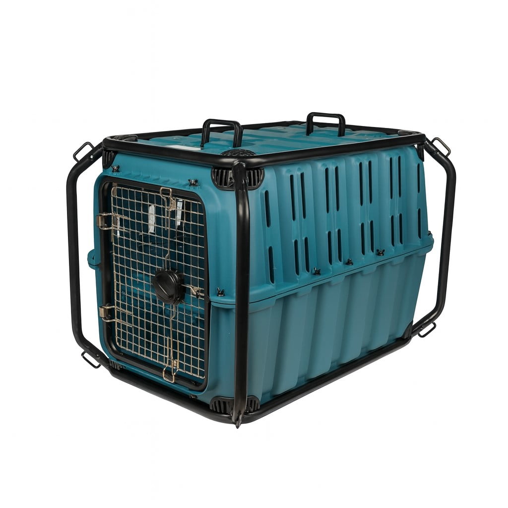 Mammoth Guardian Heavy-Duty Roll Cage and Tethers for Dog Kennels, Durable Protection (Kennel Not Included)