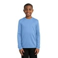 thumbnail image 1 of SPORT-TEK Boys' Long Sleeve PosiCharge Competitor Tee, Carolina Blue, Small, 1 of 5