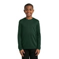 thumbnail image 1 of SPORT-TEK Boys' Long Sleeve PosiCharge Competitor Tee, Forest Green, X-Small, 1 of 5