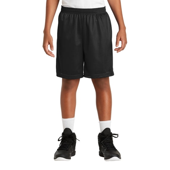 SPORT-TEK Boys' PosiCharge Classic Mesh Short S Black