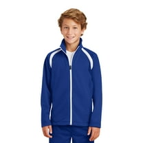 SPORT-TEK Boys' Tricot Track Jacket - True Royal/White YST90 L