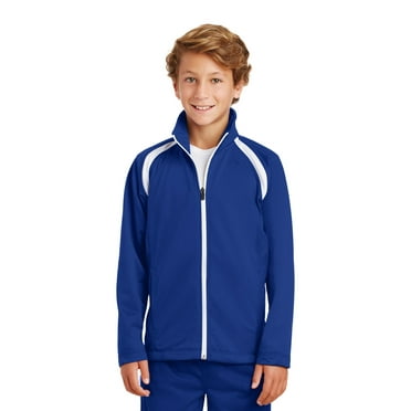 SPORT-TEK Boys' Tricot Track Jacket - True Royal/White YST90 L