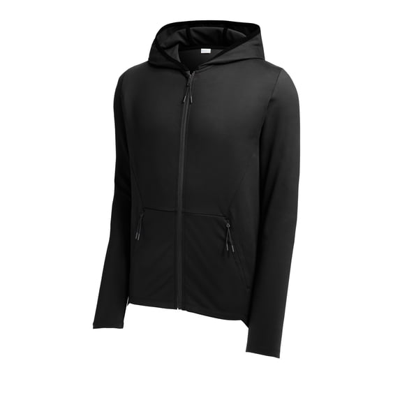 SPORT-TEK Circuit Hooded Full-Zip ST870 - Deep Black - XL