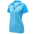 thumbnail image 1 of SPORT-TEK LADIES RACERMESH RAGLAN HEATHER BLOCK POLO F20, 1 of 1