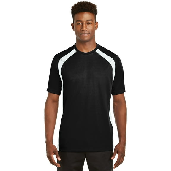 SPORT-TEK Mens Dry Zone Colorblock Crew