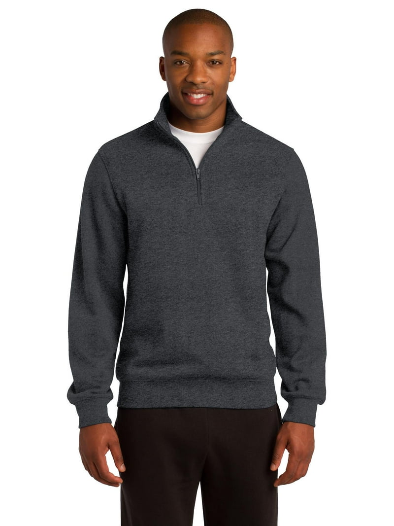 SPORT-TEK Mens Tall 1/4-Zip Sweatshirt, 3XLT, Graphite Heather