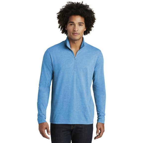 Sport Tek Adult Male Men Electric Heather Pullover Pond Blue Hthr X-Large
