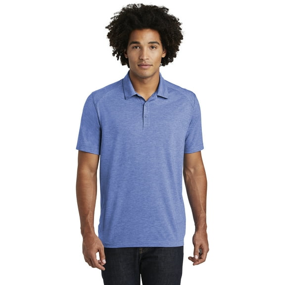 SPORT-TEK PosiCharge Tri-Blend Wicking Polo XL True Royal Heather