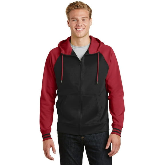 SPORT-TEK SPORT-WICK VARSITY FLEECE FULL-ZIP HOODED JACKET F20