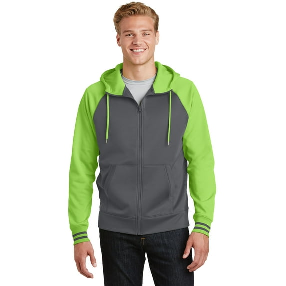 SPORT-TEK SPORT-WICK VARSITY FLEECE FULL-ZIP HOODED JACKET F20