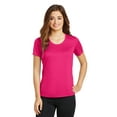 thumbnail image 1 of SPORT-TEK Women's PosiCharge Elevate Scoop Neck Tee LST380 Pink Raspberry Medium, 1 of 6