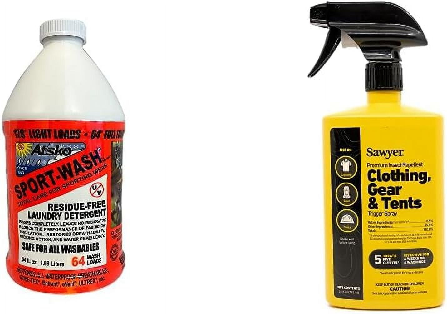 SPORT WASH LAUNDRY DETERGENT 64 fl oz & Sawyer Products SP657 Premium