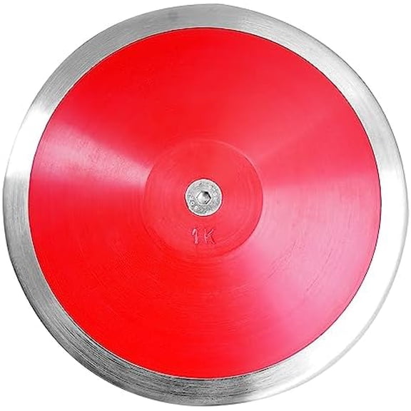 SPORTAXIS 1 kg Training Discus -Slow Spin, Red Discus for Beginners - Throwing Discus for High School & College Throwers - Optimal Rim Weight - Outdoor Practice & Competition