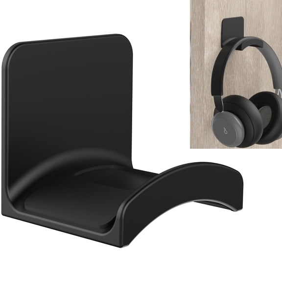 SPORTLINK Adhesive Gaming Headphone Hanger Holder Wall Mount for Most Headset & Controller Under Desk Hook- Black