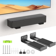 SPORTLINK Universal Sound bar Wall Mount Bracket Under TV for Most of Soundbars, Hold up to 33 lbs, Adjustable Depth 3.94”–6.69”, Black