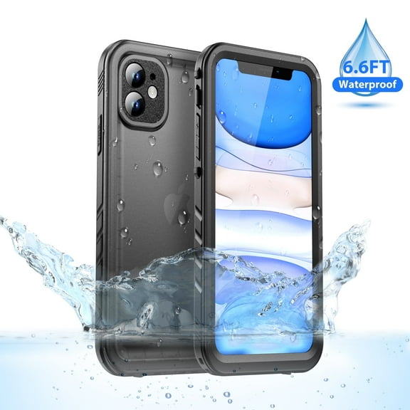 SPORTLINK Waterproof Case for iPhone 11 Shockproof Dustproof Phone Screen Protector Cover 6.1 inch - Frosted Black
