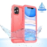SPORTLINK Waterproof Case for iPhone 11 Shockproof Dustproof Built-in Phone Screen Protector Rugged Cover 6.1 inch - Frosted Pink