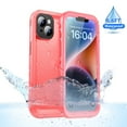 thumbnail image 1 of SPORTLINK Waterproof Case for iPhone 14 Plus Shockproof Dustproof Phone Screen Protector Cover 6.7 inch - Frosted Pink, 1 of 7