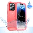 thumbnail image 1 of SPORTLINK Waterproof Case for iPhone 14 Pro Full Body Sealed Shockproof Dustproof Phone Screen Protector Cover 6.1 inch - Frosted Pink, 1 of 7