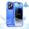 thumbnail image 1 of SPORTLINK Waterproof Case for iPhone 14 Pro Max Shockproof Dustproof Phone Screen Protector Full Body Protective Cover 6.7 inch - Frosted Blue, 1 of 9