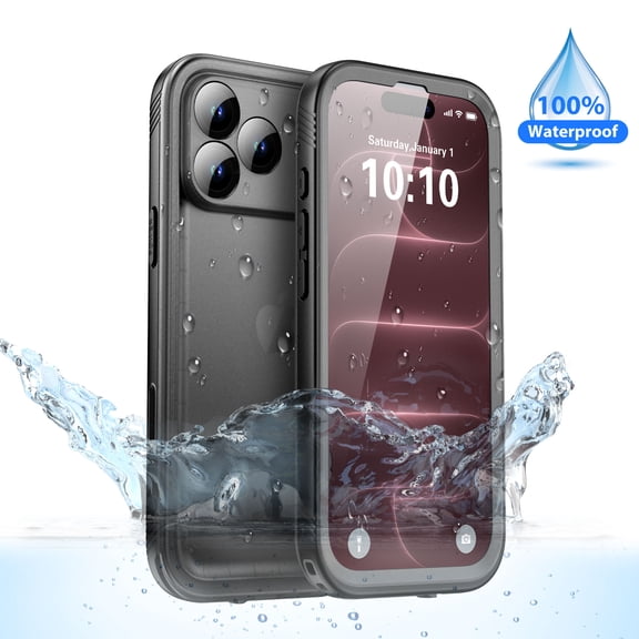 SPORTLINK Waterproof Case for iPhone 18 Pro Max & 17 Pro Max, Heavy Duty Shockproof Dustproof Full Body Case with Built-in Screen Protector 6.9 inch - Frosted Black