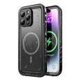 thumbnail image 1 of SPORTLINK Magnetic Case for iPhone 14 Pro Max Compatible with MagSafe IP68 Waterproof Full Body Heavy Duty Military Shockproof Dropproof 360 Sealed Rugged Cover - Black, 1 of 7
