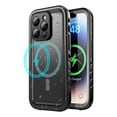 thumbnail image 1 of SPORTLINK Magnetic Case for iPhone 14 Pro Compatible with MagSafe IP68 Waterproof Full Body Heavy Duty Military Shockproof Dropproof 360 Sealed Rugged Cover - Black, 1 of 7