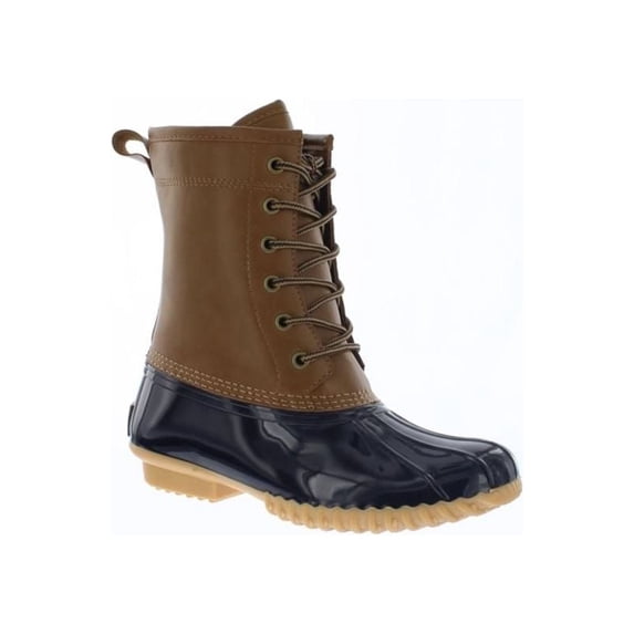 SPORTO Womens Navy Waterproof Ariel Round Toe Block Heel Lace-Up Booties 6 M