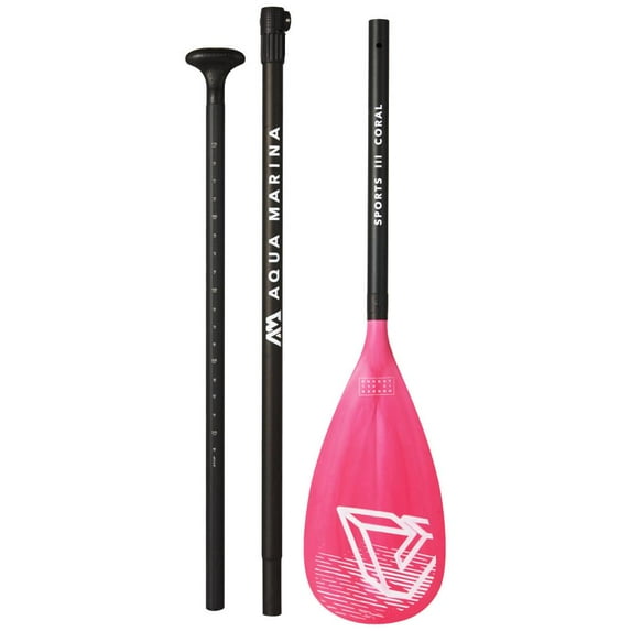 SPORTS III CORAL Adjustable Aluminum iSUP Paddle (CORAL Exclusive)