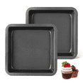 thumbnail image 1 of SPORTS JOY 9x9" Brownie Pans, 2Pcs Nonstick Square Baking Pan, Carbon Steel Square Cake Pan for Home, Wedding, Birthday Party Brownie Making, 1 of 7