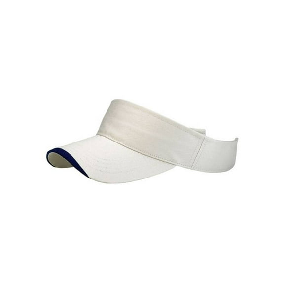 SPORTS PRO STYLE BRUSHED TWILL VISOR, Stone Navy