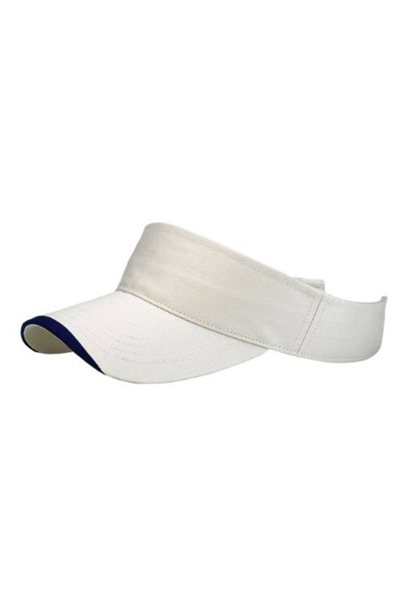 SPORTS PRO STYLE BRUSHED TWILL VISOR, Stone Navy