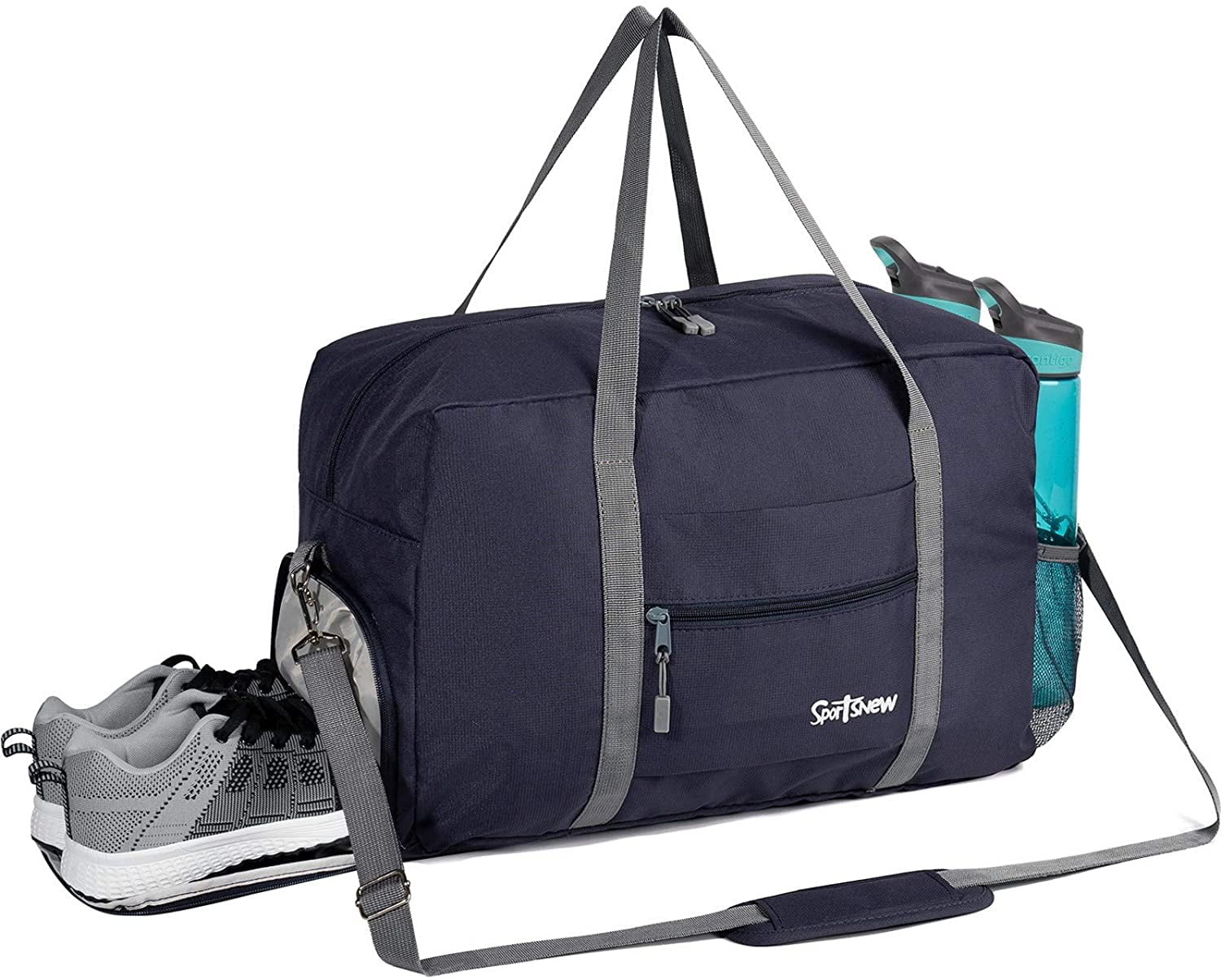 26L Gym Duffle Bag With Backpack Straps, Shoe Compartment And Wet Pocket Small Duffle Bag For Travel And Black - View #13