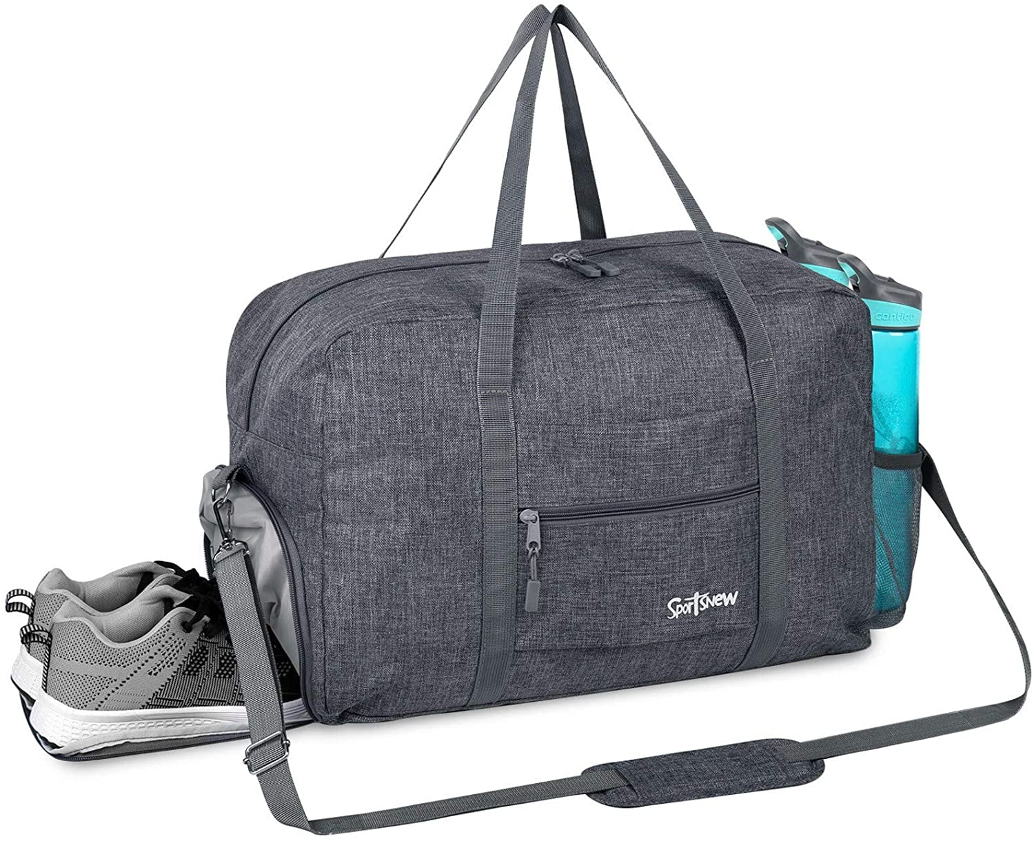 SPORTSNEW Sports Gym Bag with Wet Pocket & Shoes Compartment, Travel