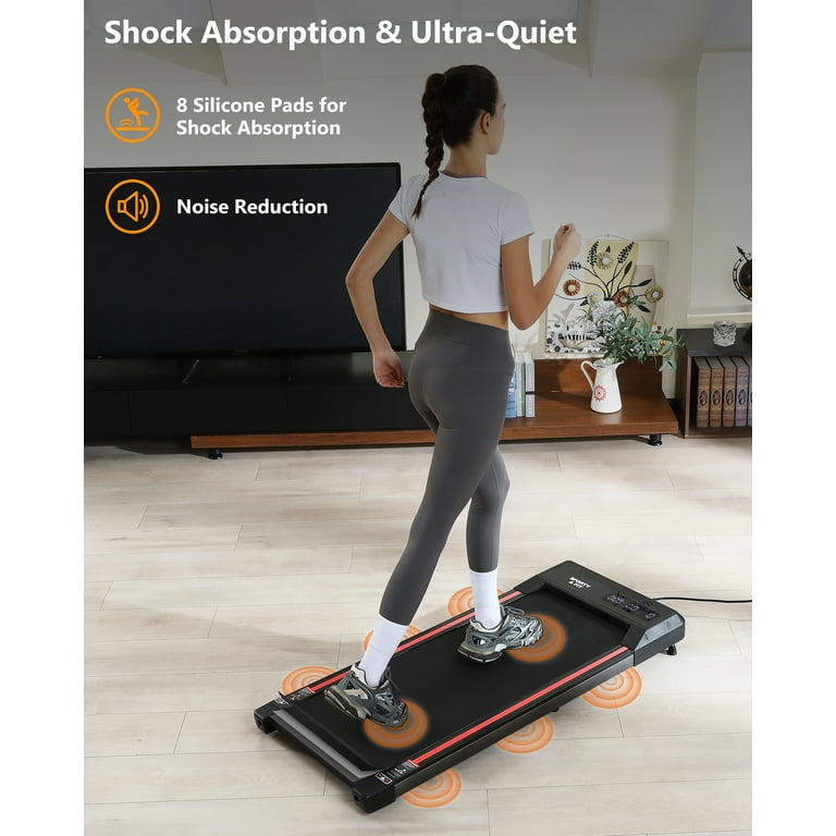 SPORTY&FIT Walking Pad, Under Desk Running Machine, Portable