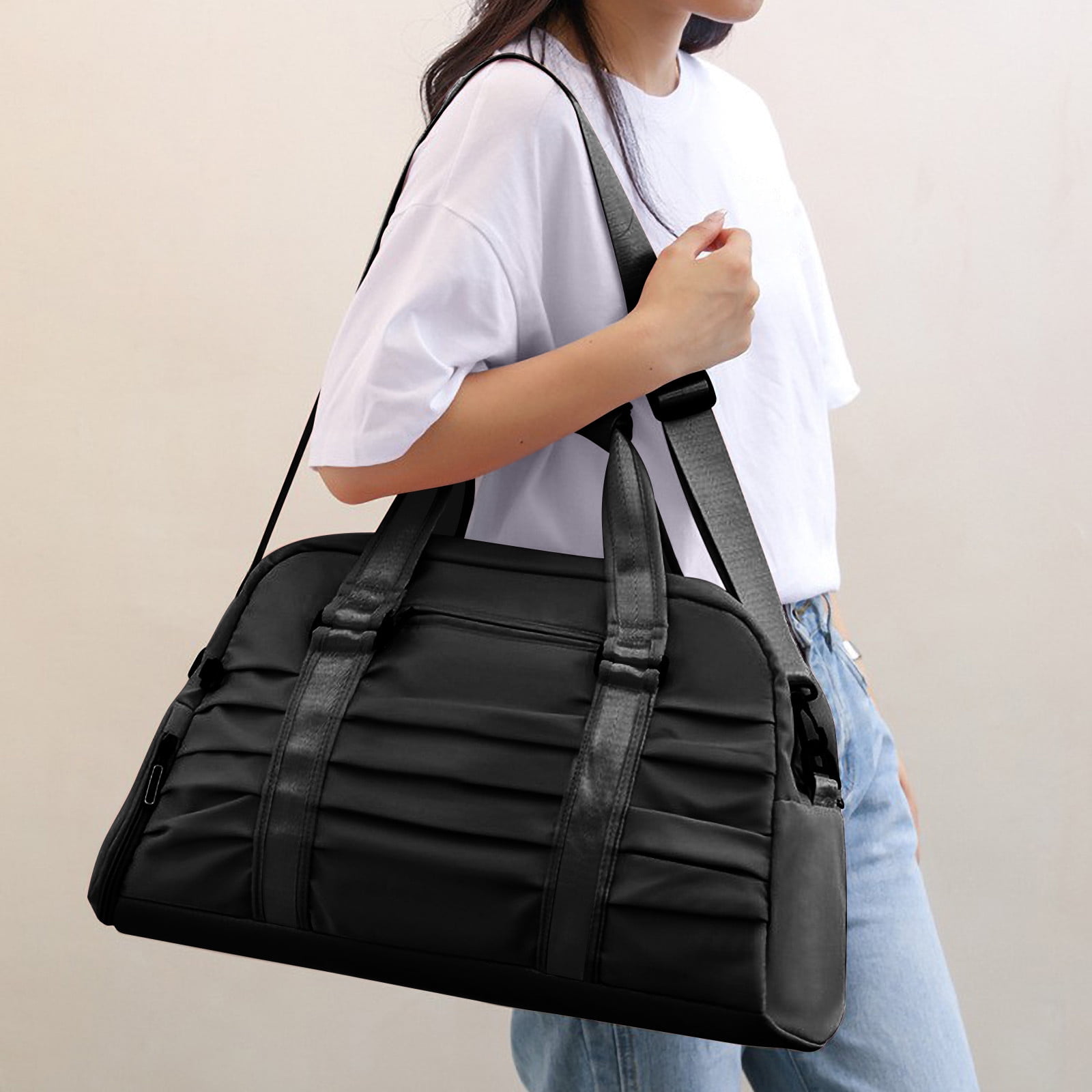 SPORYYO Expandable Gym Duffle Bag Lightweight Overnight Bag for