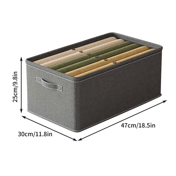 SPORYYO Foldable Closet Storage Box - Upgraded Clothing Storage Bins with Metal Frame for Large Items