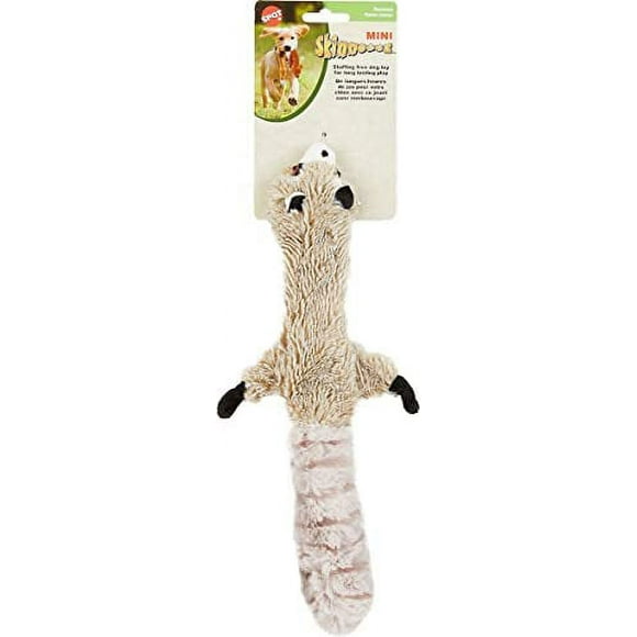 SPOT by Ethical Products Skinneeez - The Original Stuffless Dog Toys - Squeak and Tug Toys For Small Dogs and Large Dogs Puppy Chew Toy Alternative Interactive Dog Toy - Raccoon - Small
