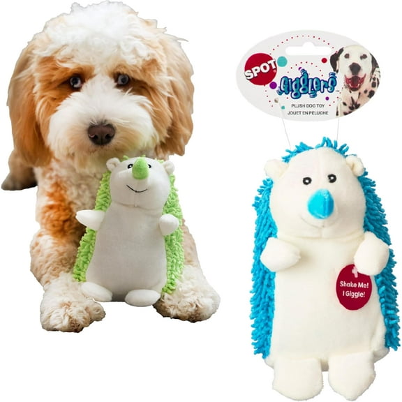SPOT Gigglers Hedgehog Dog Toy with Giggle Sound for Small and Medium Breeds