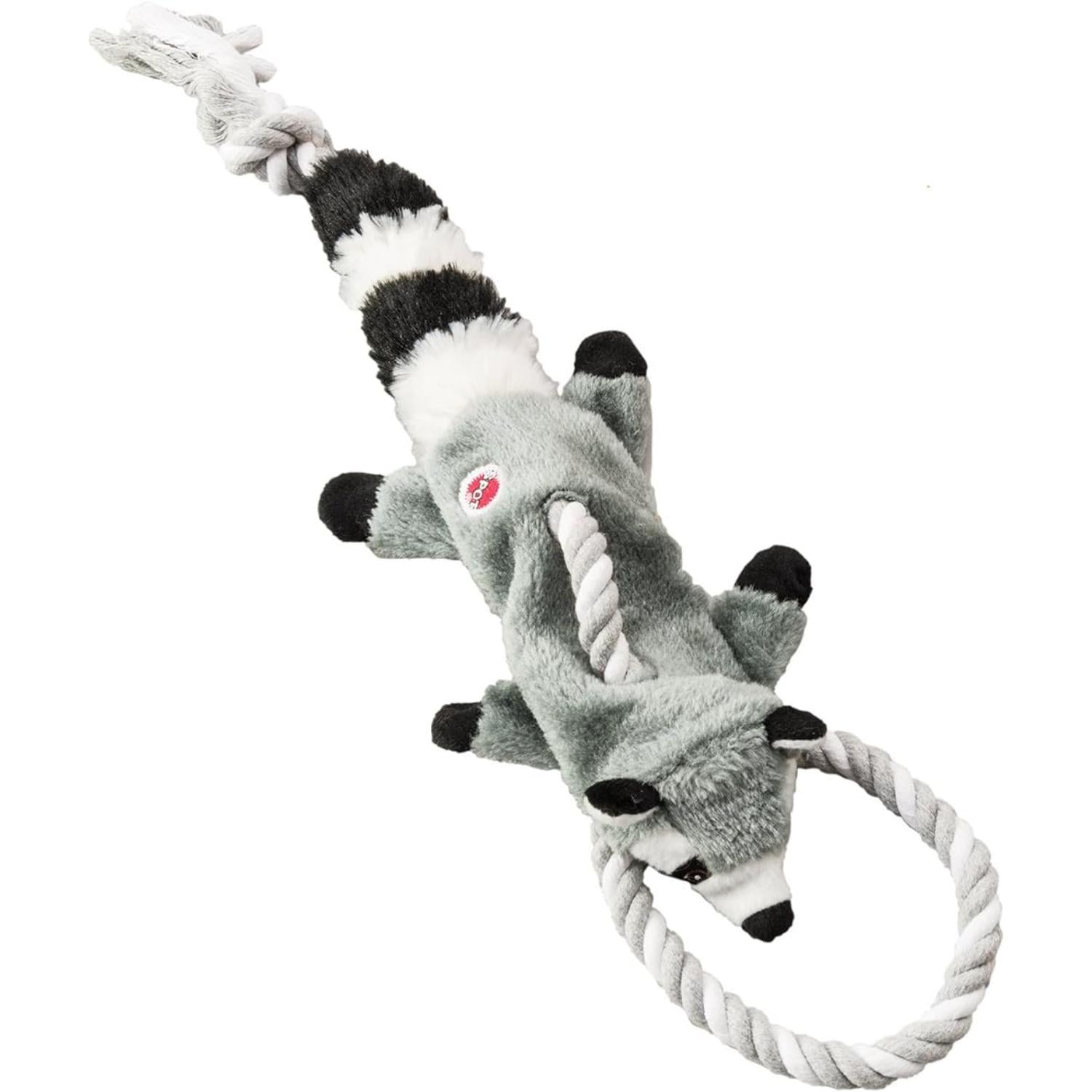 SPOT Skinneeez Tugs Forest Raccoon Dog Toy , No Stuffing Squeaky