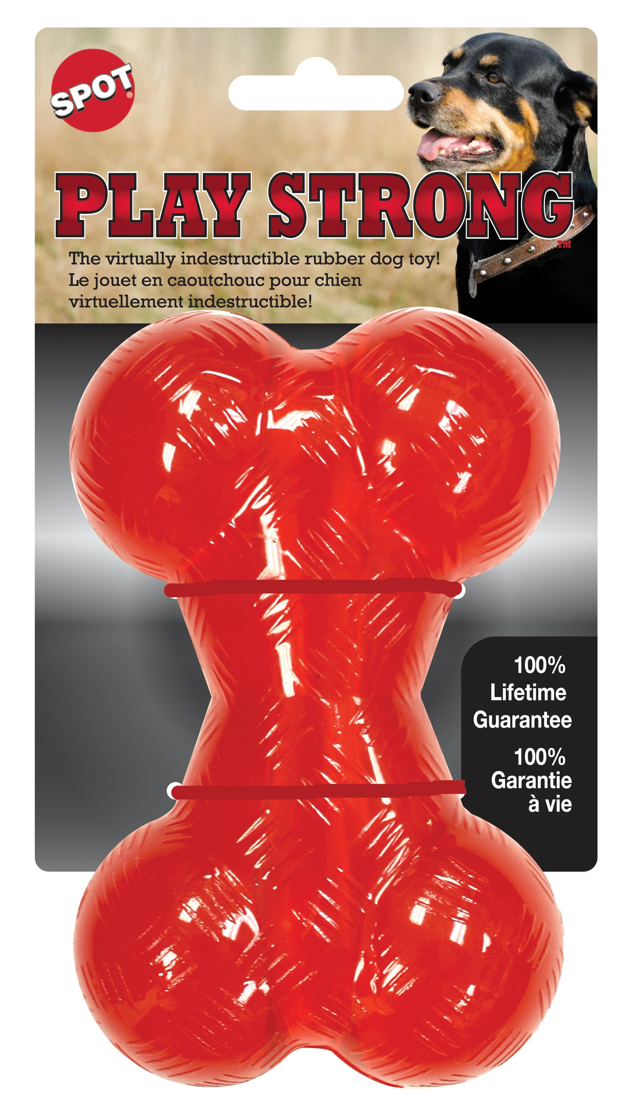 ETHICAL PRODUCTS SPOT PLAY STRONG RUBBER BONE