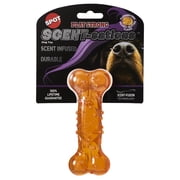 SPOT Play Strong Scent-Sations Rubber Bones for Dogs, for Aggressive Chewers up to 45lbs, Great for Puppies & Medium Breeds, Peanut Butter Flavored, 6in
