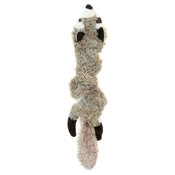 SPOT Bungee Skinneeez Raccoon Dog Toy, Stuffingless Tug of War Dog Toy, Squeaky & Expands to 36in Long