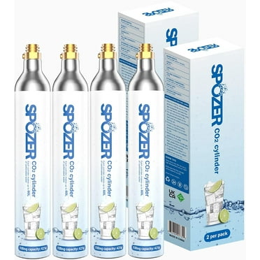 SPOZER 60L CO2 Cylinder for Soda Maker Carbonator Compatible with Soda Making Appliances  Thread Cylinders (4 Cylinders)