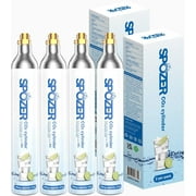 SPOZER 60L CO2 Cylinder for Soda Maker Carbonator Compatible with Soda Making Appliances Thread Cylinders 4 Cylinders