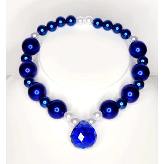 SPPB Boutique Design Blue Crystal Charm Pet Necklace, 1 Count