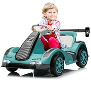 SPPTTY 12V Electric Car Go Kart,Ride On Car for Boys Girls,Kids Ride On Toys with Remote Control and USB Port,Music&Story,Children Vehicle Toy Gift