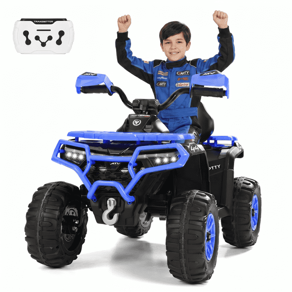12V Electric Car Go Kart,Ride On Car for Boys Girls,Kids Ride On Toys with Remote Control and USB Port,Music&Story,Children Vehicle Toy Gift