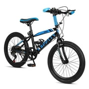 SPPTTY 20-24 inch Bike,6-Speed Mountain Bike for Men Women Boys Girls,Comfort Saddle,Blue
